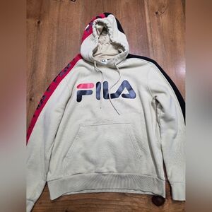 FILA Men's Cream Hoodie